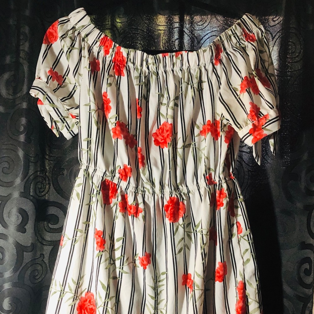 White blouse with flowers